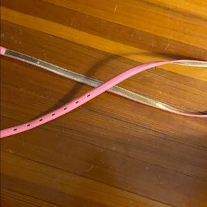 Light pink thin Jcrew belt size medium